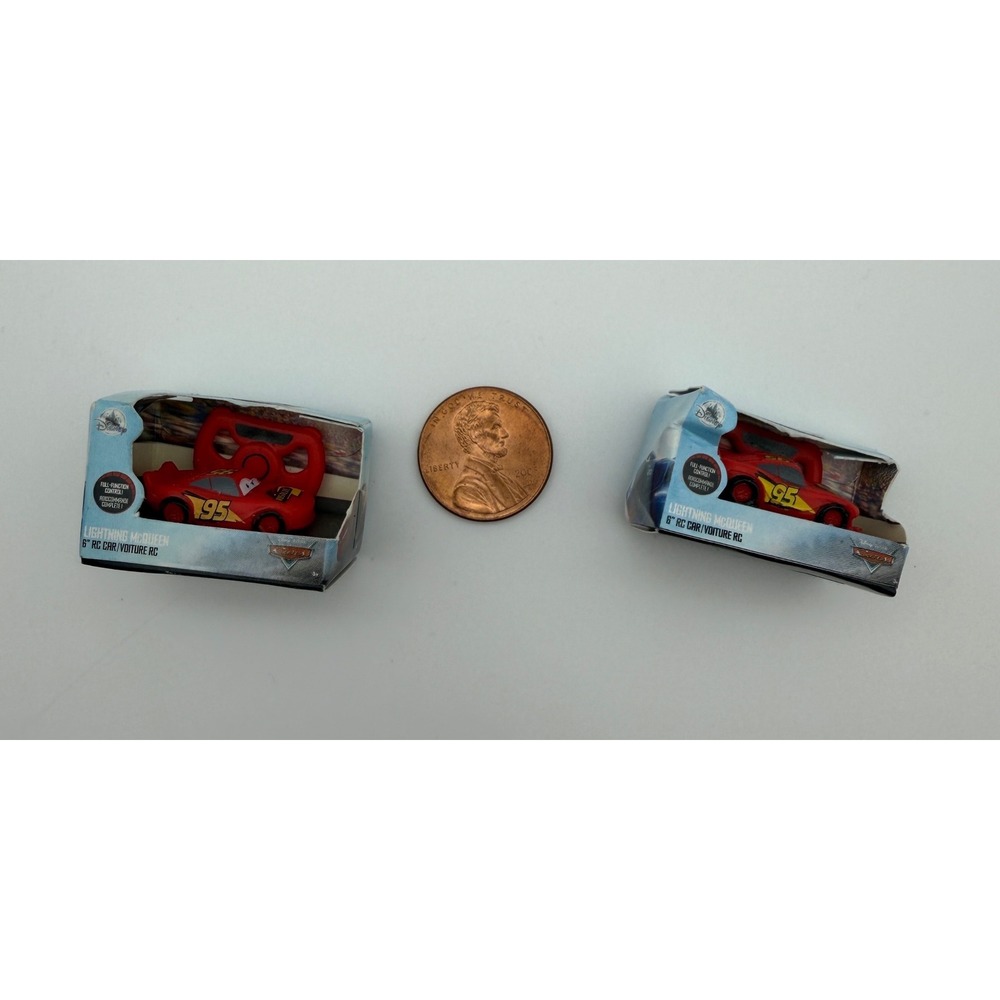 Zuru Disney Mini Brands Lightning McQueen RC Car Miniature Toy Lot of 2